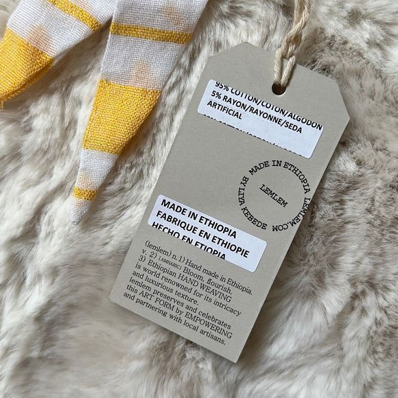 Lemlem Scrunchie Dora Gold C12 One Size Style HSA1912 - Picture 3 of 5